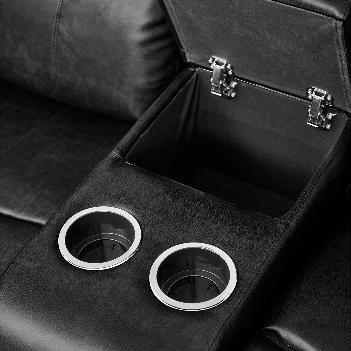 Marille Black Bonded Leather Reclining Loveseat from Homelegance - Luna Furniture