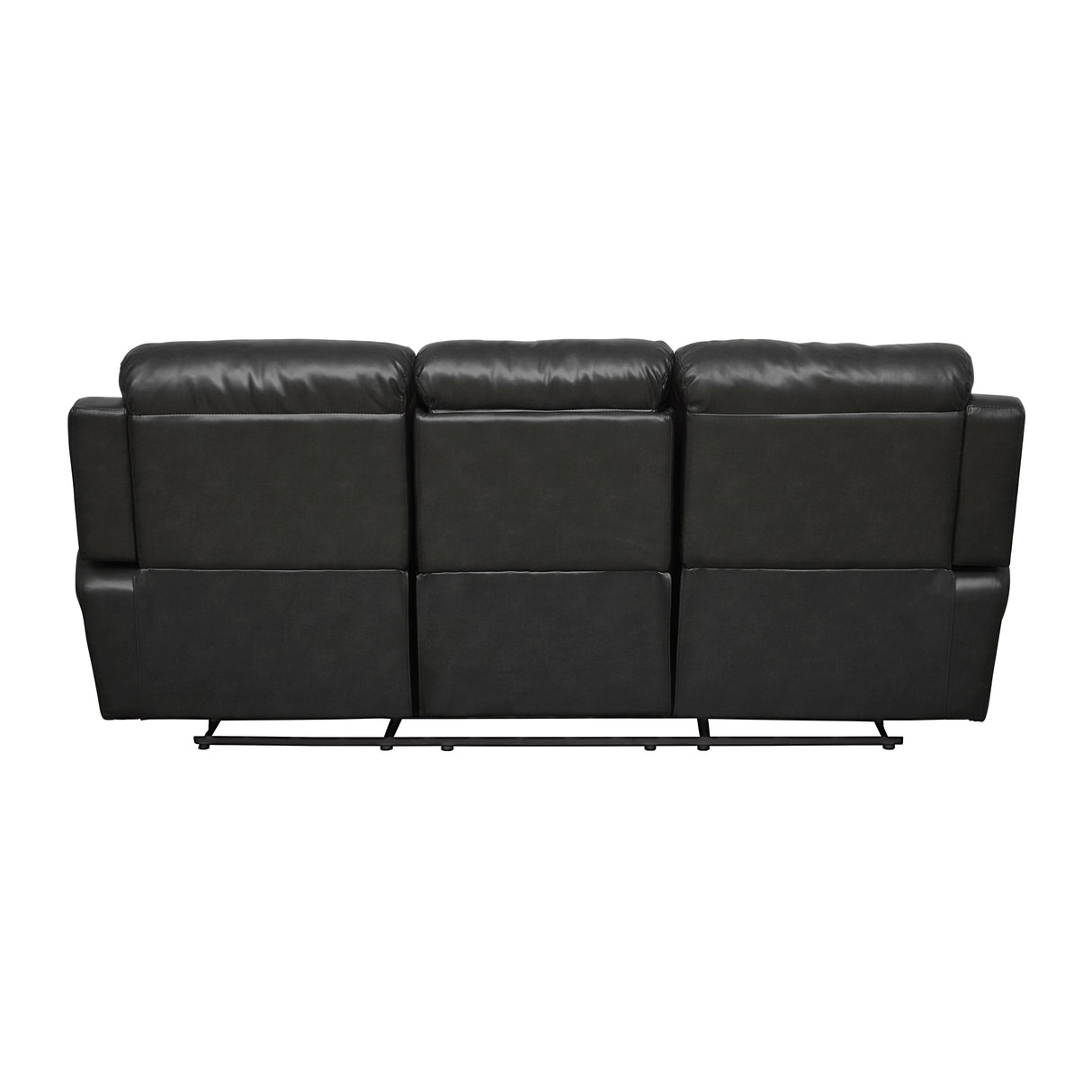 Marille Black Bonded Leather Reclining Sofa from Homelegance - Luna Furniture