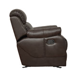 Marille Brown Bonded Leather Reclining Chair from Homelegance - Luna Furniture