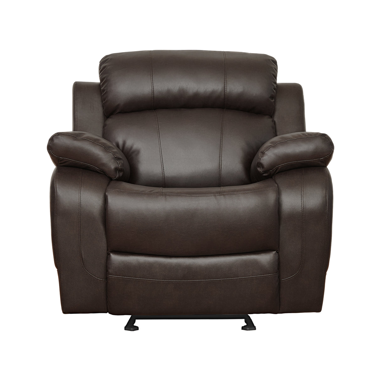Marille Brown Bonded Leather Reclining Chair from Homelegance - Luna Furniture