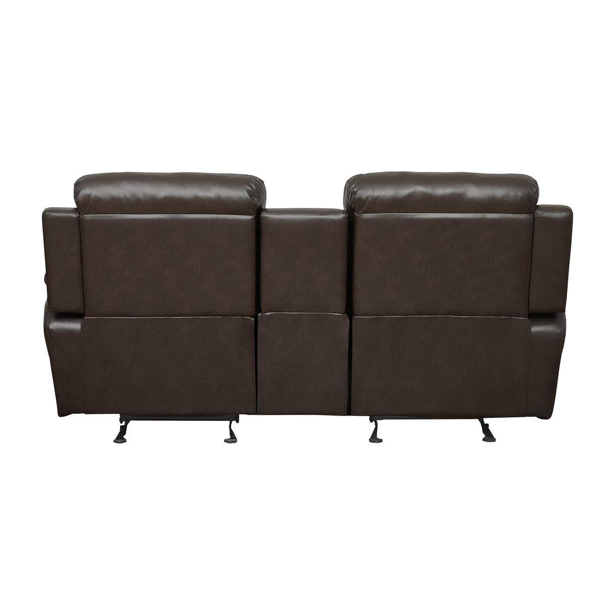 Marille Brown Bonded Leather Reclining Loveseat from Homelegance - Luna Furniture