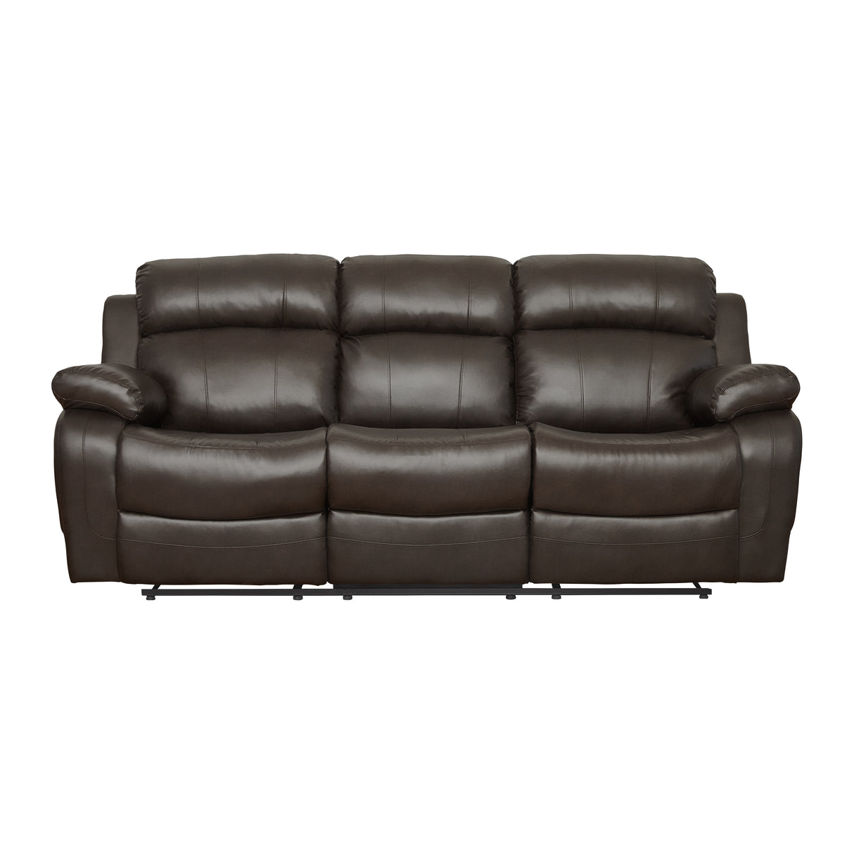 Marille Brown Bonded Leather Reclining Sofa from Homelegance - Luna Furniture
