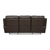 Marille Brown Bonded Leather Reclining Sofa from Homelegance - Luna Furniture