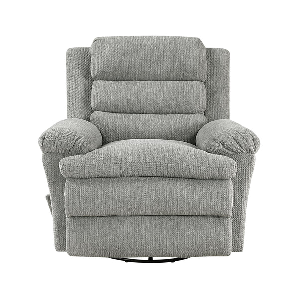 Oxford Gray Swivel Glider Reclining Chair