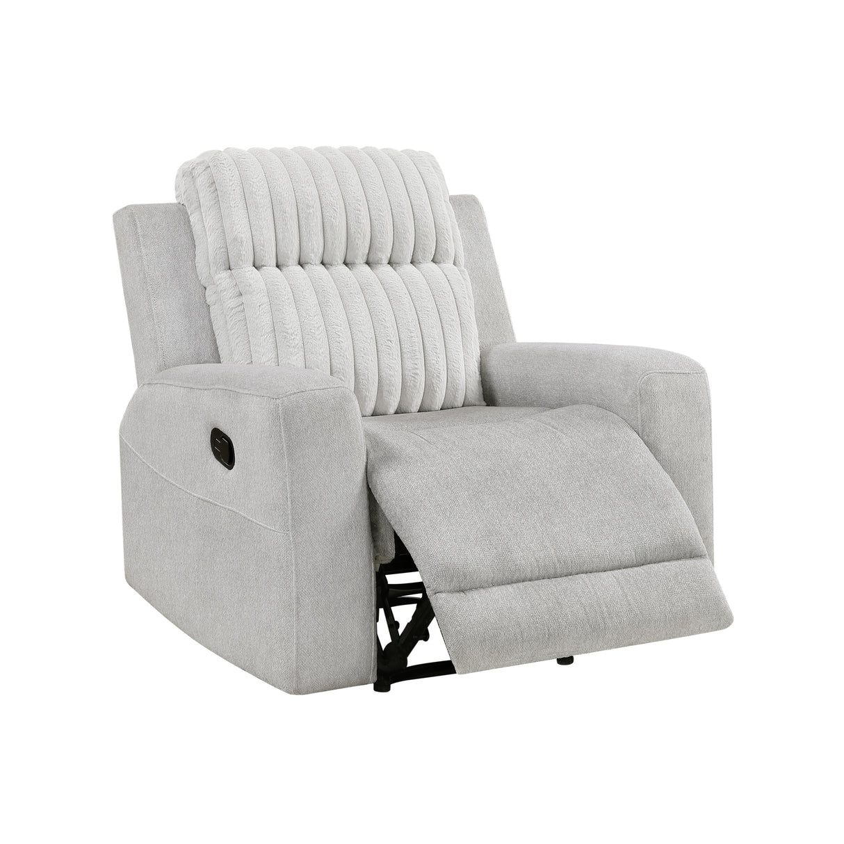 Benton Light Gray Double Reclining Sofa from Homelegance - Luna Furniture