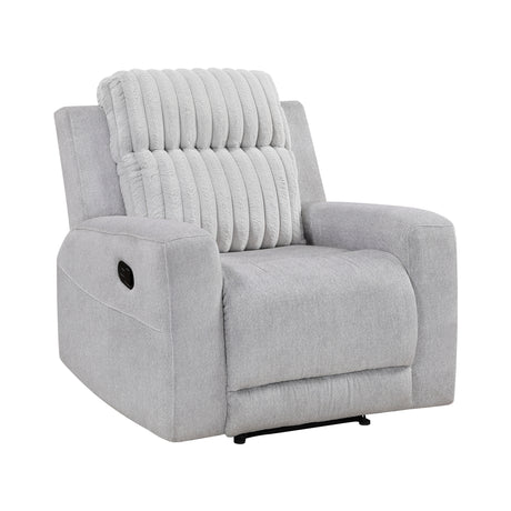 Benton Light Gray Double Reclining Sofa from Homelegance - Luna Furniture