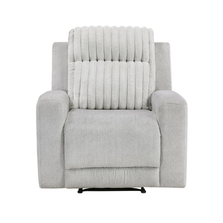 Benton Light Gray Double Reclining Sofa from Homelegance - Luna Furniture