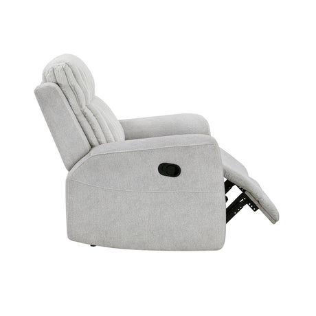 Benton Light Gray Double Reclining Sofa from Homelegance - Luna Furniture