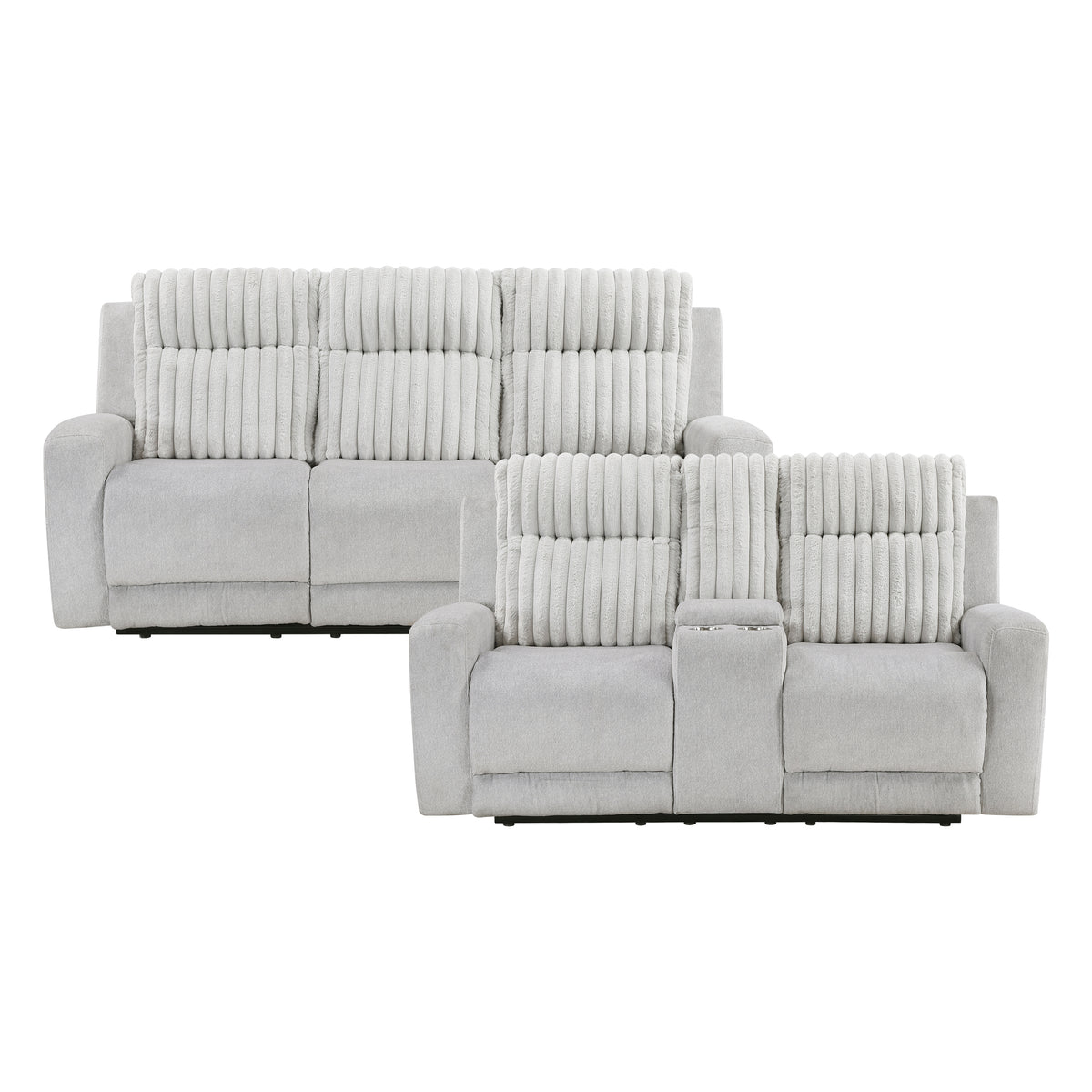 9728LGY*2 2pc Set: Sofa, Love from Homelegance - Luna Furniture