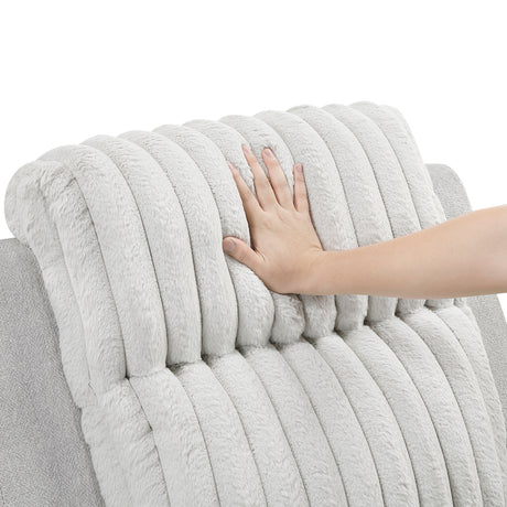 Benton Light Gray Double Reclining Love Seat from Homelegance - Luna Furniture