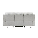 Benton Light Gray Double Reclining Sofa from Homelegance - Luna Furniture