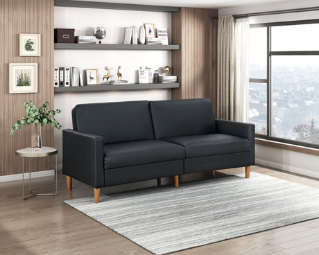 Rubin Black Faux Leather Chair from Homelegance - Luna Furniture