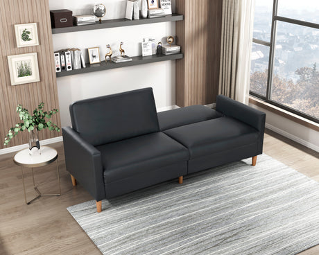 Rubin Black Faux Leather Chair from Homelegance - Luna Furniture