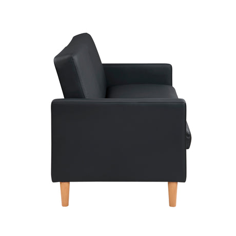 Rubin Black Faux Leather Chair from Homelegance - Luna Furniture