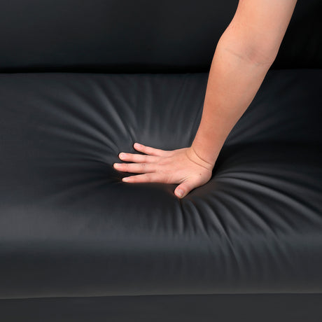 Rubin Black Faux Leather Chair from Homelegance - Luna Furniture