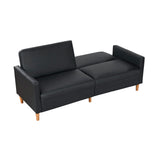 Rubin Black Faux Leather Chair from Homelegance - Luna Furniture