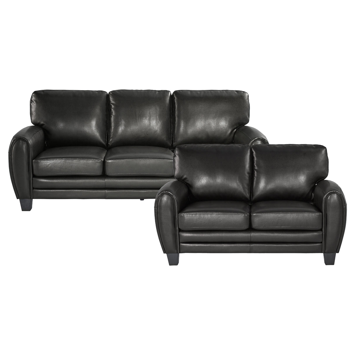 Rubin Black Faux Leather Chair from Homelegance - Luna Furniture