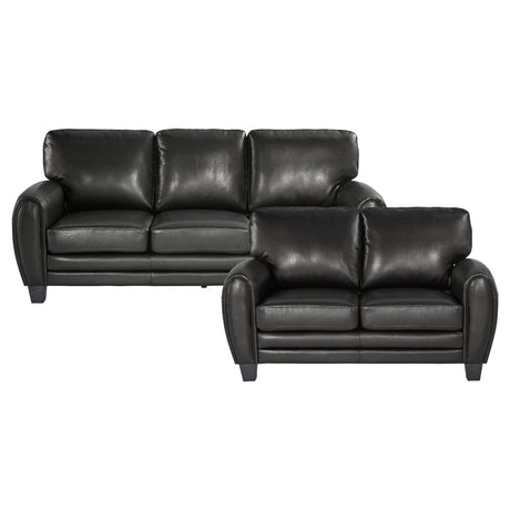 Rubin Black Faux Leather Chair from Homelegance - Luna Furniture