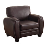 Rubin Black Faux Leather Loveseat