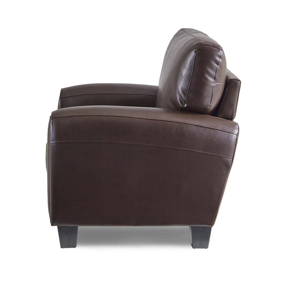 Rubin Black Faux Leather Loveseat