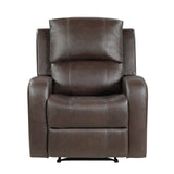 Austin Brown Genuine Leather Reclining Living Room Set from Homelegance - Luna Furniture