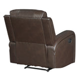 Austin Brown Genuine Leather Reclining Living Room Set from Homelegance - Luna Furniture