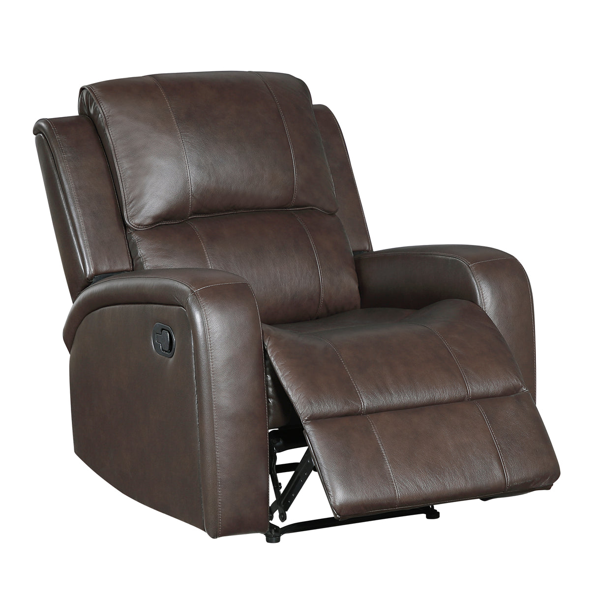 Austin Brown Genuine Leather Reclining Living Room Set from Homelegance - Luna Furniture