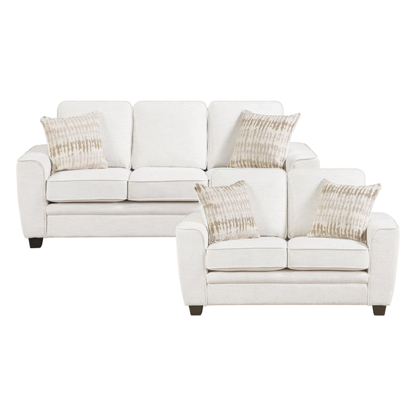 Zander Beige 2-Piece Living Room Set