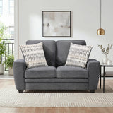 Zander Dark Gray Loveseat