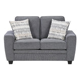 Zander Dark Gray Loveseat