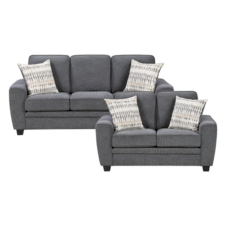 Zander Dark Gray Loveseat from Homelegance - Luna Furniture