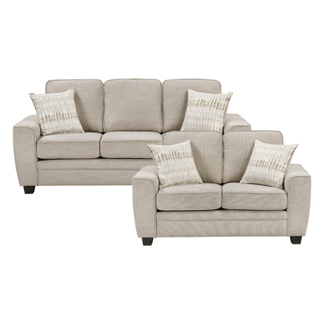Zander Taupe 2-Piece Living Room Set from Homelegance - Luna Furniture