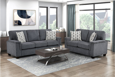 Chelsea Dark Gray Loveseat from Homelegance - Luna Furniture