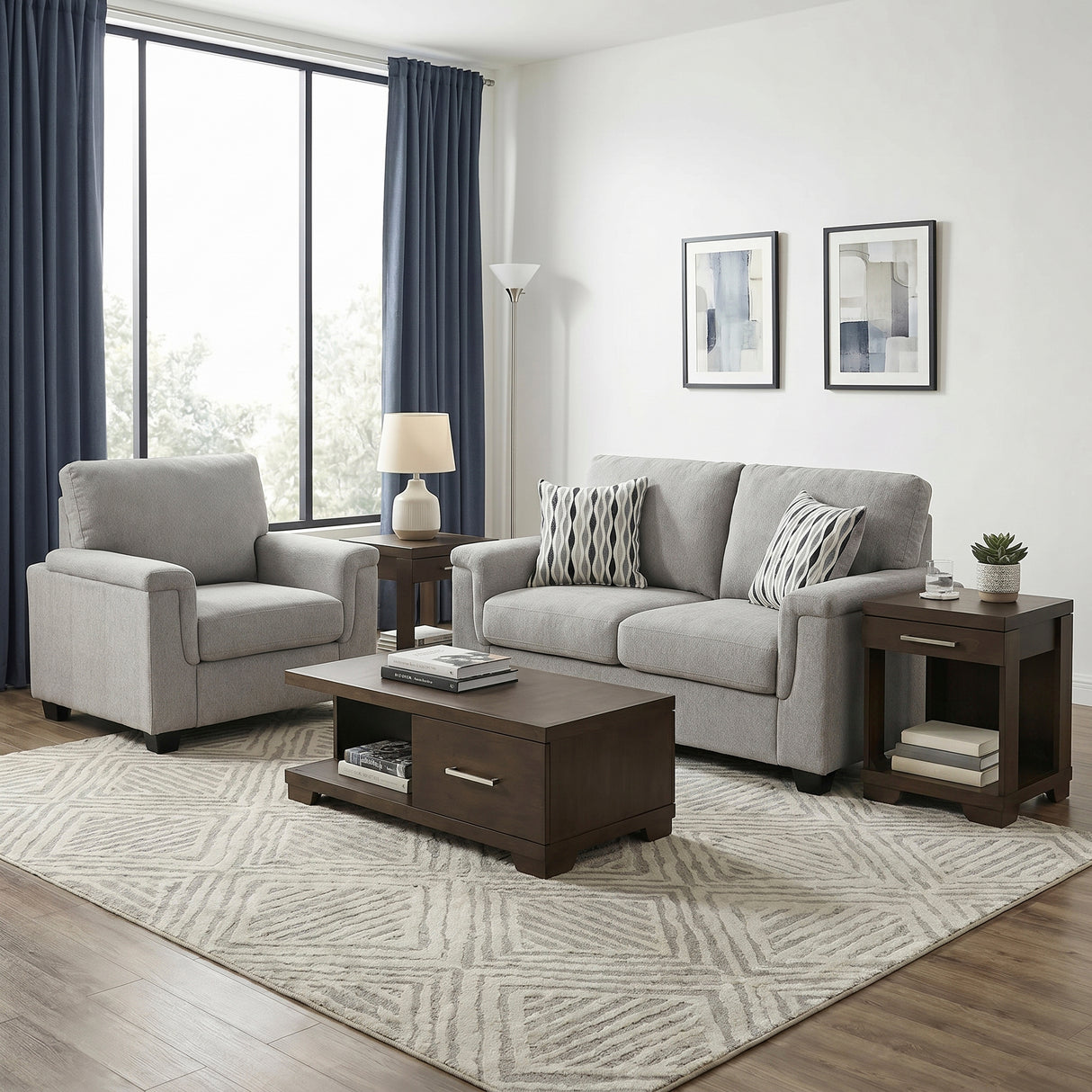9746GY-2 Love Seat from Homelegance - Luna Furniture