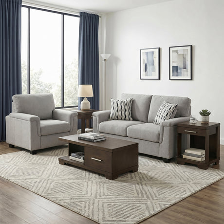 Chelsea Gray Loveseat from Homelegance - Luna Furniture