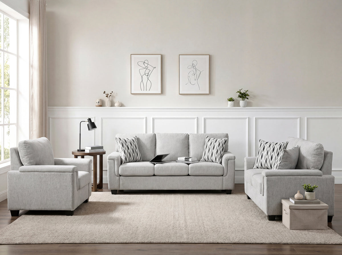 Chelsea Gray Loveseat from Homelegance - Luna Furniture