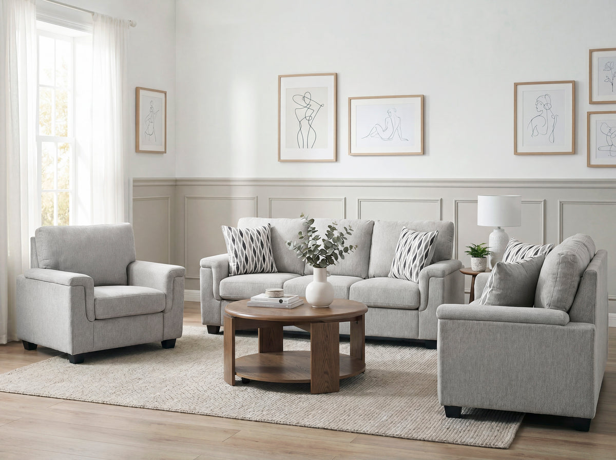 Chelsea Gray Loveseat from Homelegance - Luna Furniture