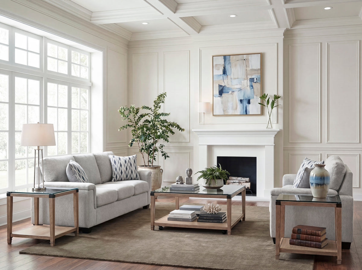Chelsea Gray Loveseat from Homelegance - Luna Furniture