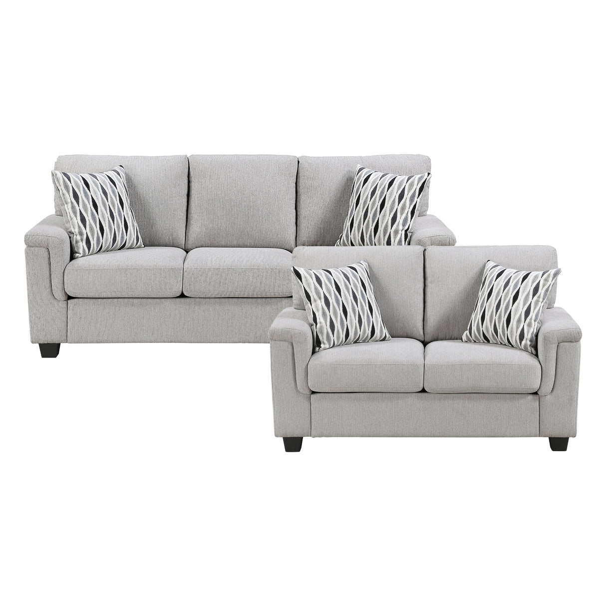 9746GY*2 2pc Set: Sofa, Love from Homelegance - Luna Furniture