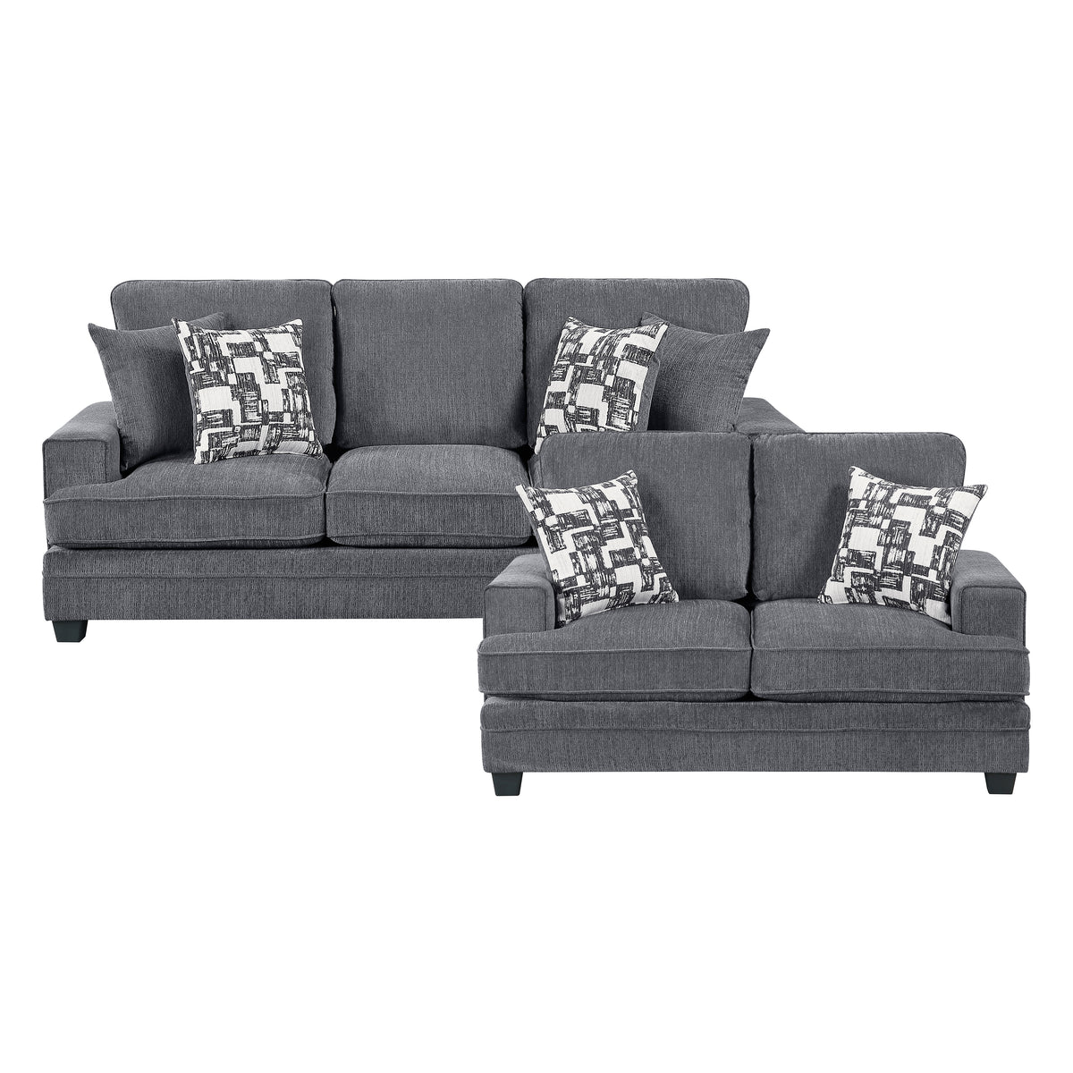 Sarah Stone Gray Loveseat from Homelegance - Luna Furniture