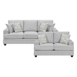 Sarah Stone Gray 2-Piece Living Room Set from Homelegance - Luna Furniture