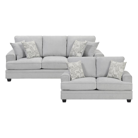 Sarah Stone Gray 2-Piece Living Room Set from Homelegance - Luna Furniture