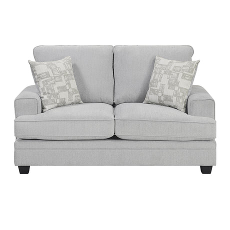 Sarah Stone Gray Loveseat from Homelegance - Luna Furniture
