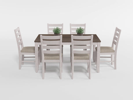 Ithaca Grayish White/Brown Dining Table from Homelegance - Luna Furniture