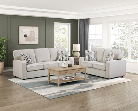 Frances Beige Loveseat from Homelegance - Luna Furniture