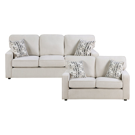 Frances Beige 2-Piece Living Room Set from Homelegance - Luna Furniture