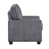 Frances Dark Gray Modern Living Room Set