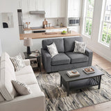 Frances Dark Gray Loveseat from Homelegance - Luna Furniture