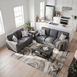 Frances Dark Gray Loveseat from Homelegance - Luna Furniture