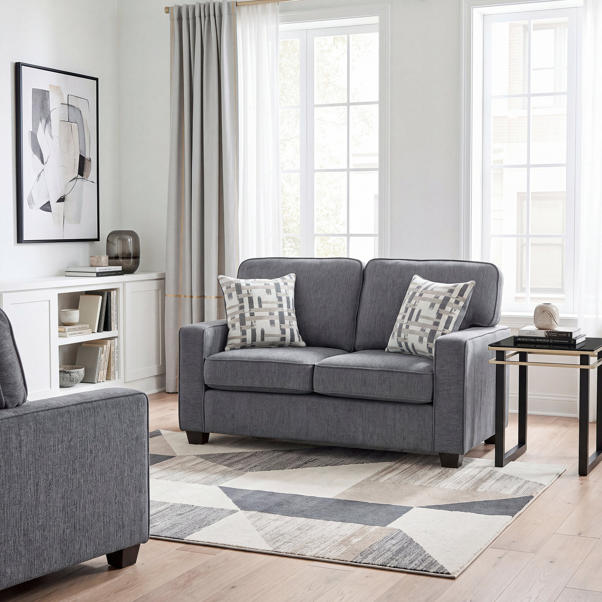 Frances Dark Gray Loveseat from Homelegance - Luna Furniture
